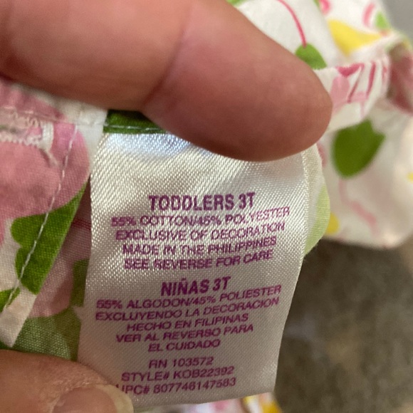 Girls Blueberi Boulevard Size 3T Sleeveless Pink and Green Floral Dress. - Picture 7 of 9